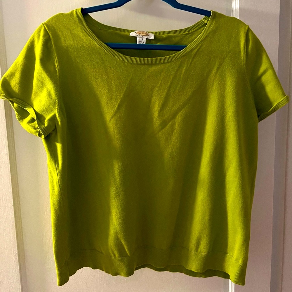 Talbots Green Short Sleeve Sweater Tee